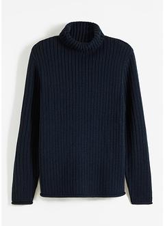 Pull col roulé en maille côtelée, bpc bonprix collection