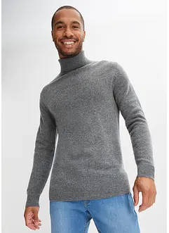 Pull en laine avec teneur en Good Cashmere Standard®, col roulé, bonprix