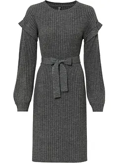 Robe en maille avec lien à nouer, bonprix