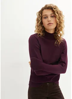 Pull basique à col montant, bonprix