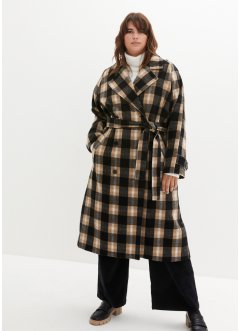 Manteau en imitation laine à carreaux, bpc bonprix collection