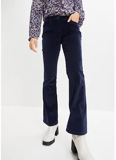 Pantalon stretch en velours côtelé, Bootcut, bonprix