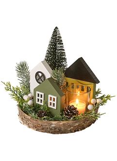 Porte-bougie chauffe-plat avec maisons, bpc living bonprix collection