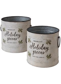 Cache-pot avec inscription (Ens. 2 pces.), bpc living bonprix collection