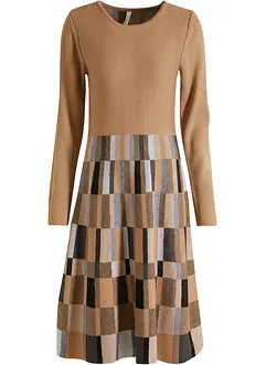 Robe en maille à carreaux, bonprix