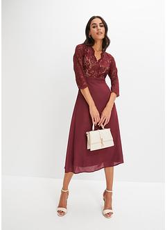 Robe midi en mousseline avec dentelle, BODYFLIRT boutique