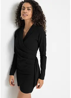 Robe courte en crêpe texturé, style portefeuille, bonprix