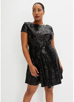 Robe à sequins avec décolleté dos plongeant, bonprix