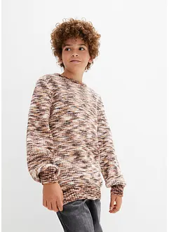 Pull garçon en maille chinée, bpc bonprix collection