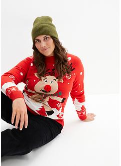 Pull motif Noël avec encolure ronde, bpc bonprix collection
