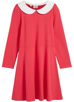 Robe en jersey manches longues filles avec col, bpc bonprix collection