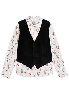Chemise manches longues garçon avec gilet en velours (ens. 2 pces), bpc bonprix collection