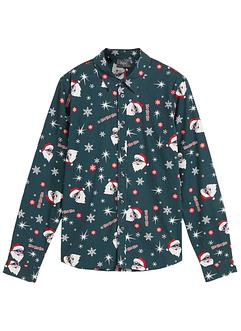 Chemise manches longues garçon à motif de Noël, Slim Fit, bpc bonprix collection
