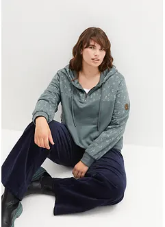 Sweat à capuche et col zippé, bonprix