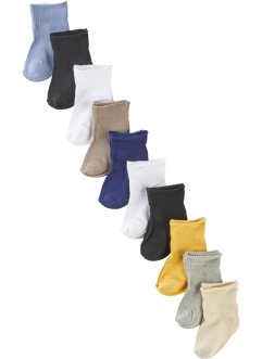 Lot de 10 paires de chaussettes bébé avec coton bio, bpc bonprix collection