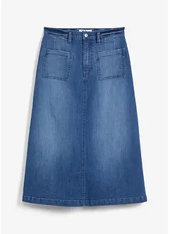 Jupe midi en jean extensible, bonprix