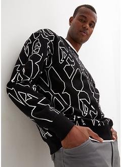 Sweat en coton bio, coupe loose, RAINBOW