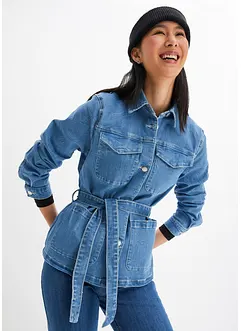 Veste en jean cargo avec ceinture, bonprix