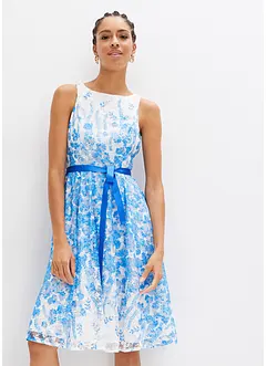 Robe midi en dentelle avec lien à nouer, bonprix