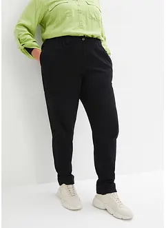 Pantalon chino extensible avec taille confortable et revers, bonprix