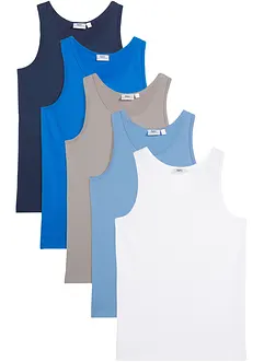 Lot de 5 débardeurs en coton doux, bonprix