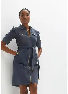 Robe en jean avec fermeture zippée, bonprix