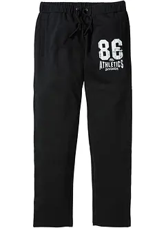 Pantalon de jogging avec détails sportifs, 100% coton, bonprix