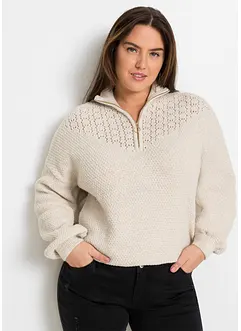 Pull camionneur à motif ajouré, bonprix
