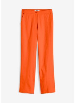 Pantalon en lin majoritaire taille haute et empiècement élastique, bpc bonprix collection