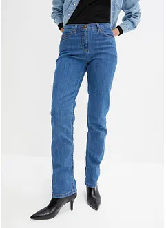 Jean droit taille mi-haute, extensible, bonprix
