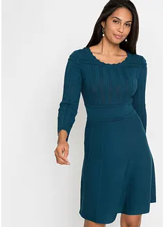 Robe pull avec haut en maille ajourée, bonprix