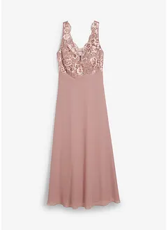 Robe en crêpe avec sequins brodés, bonprix