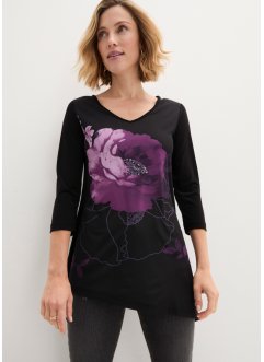 T-shirt long à motif floral, bpc selection