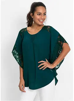 Blouse avec détails dentelle, bonprix