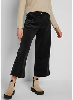 Jupe-culotte en velours côtelé stretch avec taille haute confortable, longueur 7/8, bonprix