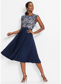 Robe midi avec dentelle, bonprix