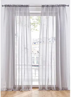 Lot de 2 voilages unis, bonprix