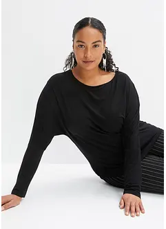 T-shirt manches longues en viscose douce et extensible, bonprix
