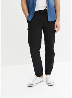 Pantalon taille élastiquée Regular Fit en gaze de coton, Tapered, bonprix