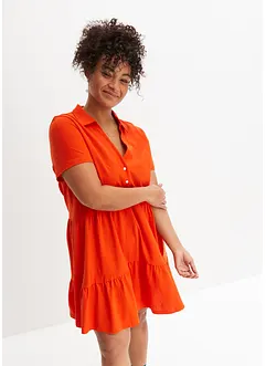 Robe en jersey de coton avec col polo, bonprix