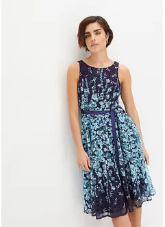 Robe midi en dentelle avec lien à nouer, bonprix