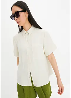 Blouse à manches mi-longues et poche sur la poitrine, bonprix