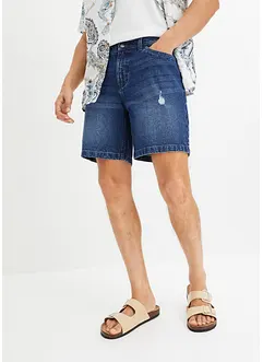 Short long en jean extensible, Regular Fit, John Baner JEANSWEAR