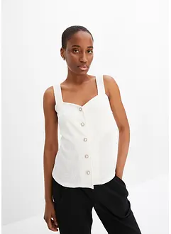 T-shirt bustier avec boutons décoratifs, BODYFLIRT boutique