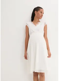 Robe de mariée de grossesse avec ceinture et jupe plissée, bonprix