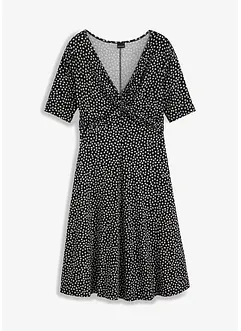 Robe en jersey imprimé avec drapé, bonprix