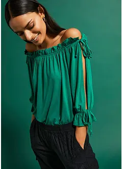 T-shirt col Bardot, bonprix