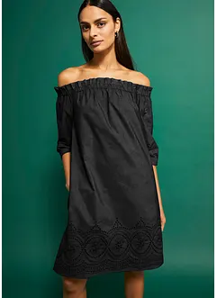 Robe col Bardot 100% coton, bonprix
