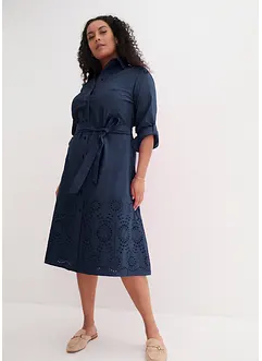 Robe-chemise avec broderie anglaise, bonprix