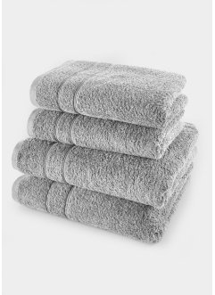 Lot de serviettes de toilette en éponge douce (Ens. 4 pces.), bpc living bonprix collection
